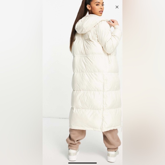 Columbia Pike Lake Long Puffer Coat in cream size L - Picture 4 of 4